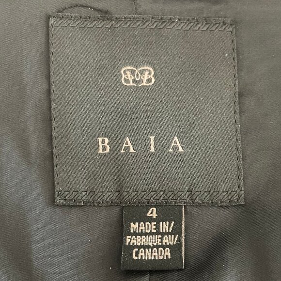 Baia Double Breasted Viscose Polyamide Lined Cropped Jacket Deep Plum Sz 4 - Picture 9 of 11